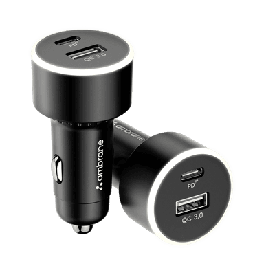 Ambrane C85 85W car charger with 65W USB-C PD port