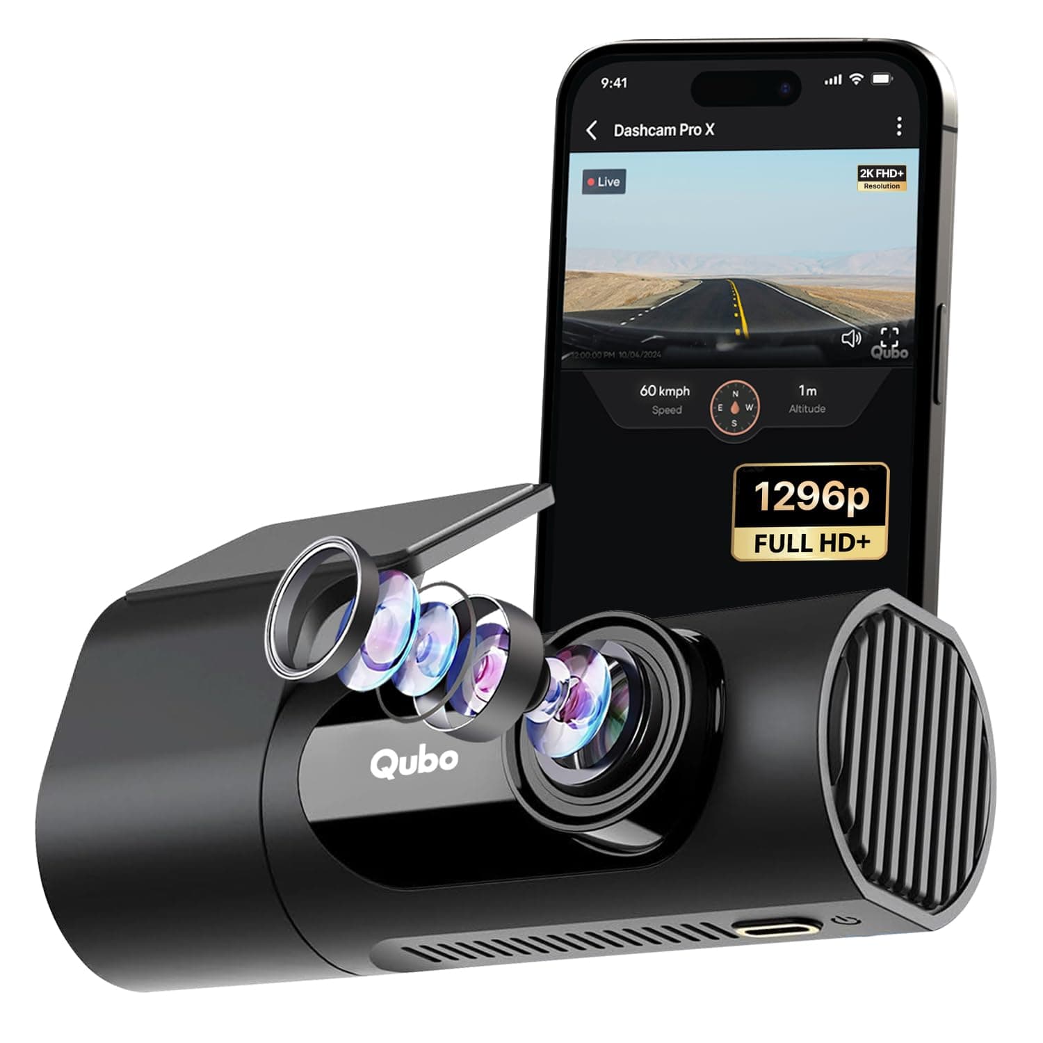 Qubo Car Dashcam Pro X